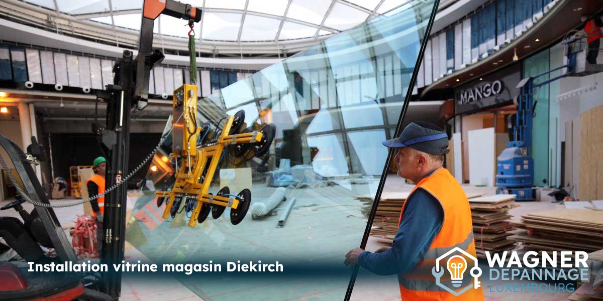 Installation de vitrines de magasin et vitrage professionnel Diekirch